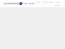 Tablet Screenshot of headbangerssalon.com